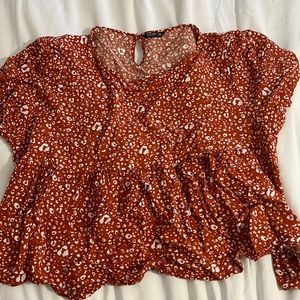 Orange cheetah top